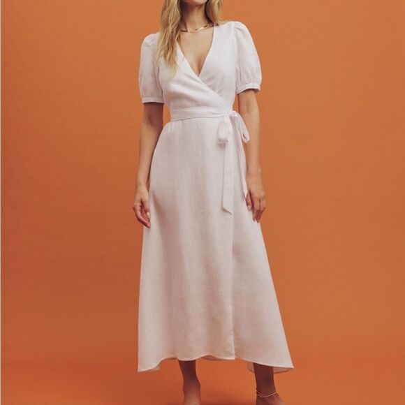 Reformation Weiss Linen Rare Dress Small NEW $218 - Picture 3 of 13